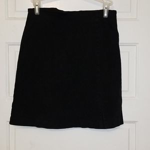 Black mini skirt